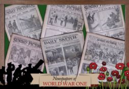 Collection 5 WW1 Authentic Antique Newspapers War Reports & Pictures-20.