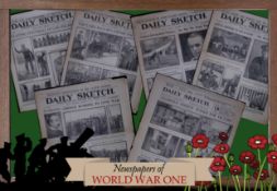 Job-Lot 5 WW1 Authentic Antique Newspapers War Reports & Pictures-29.