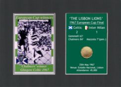 Chalmers Winner Celtic FC European Cup Mount & Original Half-Crown Metal Art Set