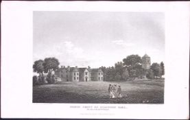 Nottingham Staunton Hall Antique 212 Years-Old Steel-Engraving-157