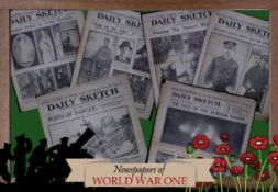 Job-Lot 5 WW1 Authentic Antique Newspapers War Reports & Pictures-28