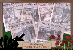 Job-Lot 5 WW1 Authentic Antique Newspapers War Reports & Pictures-34.