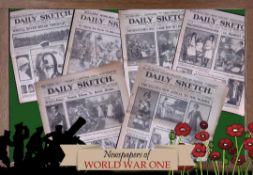 Job-Lot 5 WW1 Authentic Antique Newspapers War Reports & Pictures-33.
