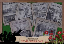 Job-Lot 5 WW1 Authentic Antique Newspapers War Reports & Pictures-31.