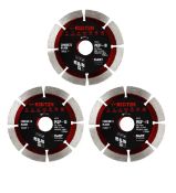 1 X 115 mm Red 10 Triple pack Diamond Blades Brand New Stock RRP £18.99