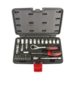 PRO 29-Piece Metric 1/4 in Standard Socket Set with Ratchet, 6 point