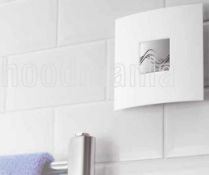 12 x Airvac D100TCY Bathroom Shower Toilet WC Extractor Fan White Chrome 100mm Timer 3