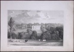 Cornwall Tregony Trewarthenick House Antique 193 Years-Old Steel-Engraving-13