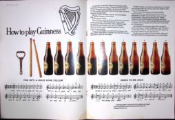 Guinness 1974 51 Years-Old Genuine Print How to Play Guinness.