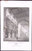 St Bartholomew’s Smithfield’s London Antique 200 Years-Old Steel-Engraving-241