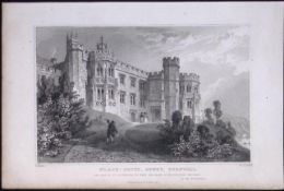 Cornwall Fowley Place House Antique 193 Years-Old Steel-Engraving-17