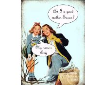 Am I A Good Mother ? Funny Humour Retro Metal Wall Art