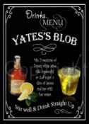 Yates Blob Classic Pub Nostalgic Drinks Of The Past & Present Metal Wall Art