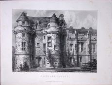Falkland Palace Fife Scotland Victorian Antique 152 Years-Old Engraving -7