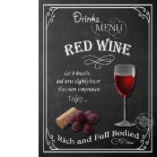 Pub Favourites Drinks Of The Past & Present Pint- Shorts-Wine Metal Wall Art