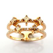 Natural Diamond 18K Rose/Pink Gold Ring