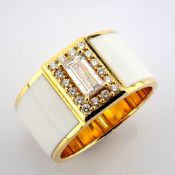 Natural Diamond 18K Yellow Gold Ring