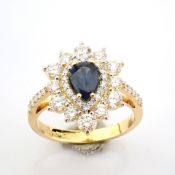 Natural Diamond 18K Yellow Gold Ring