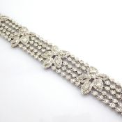 Natural Diamond 18K White Gold Bracelet