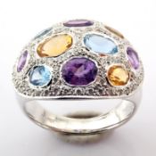 Natural Diamond 18K White Gold Ring