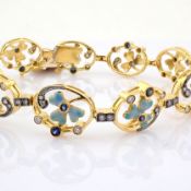 Natural Diamond 18K Yellow Gold Bracelet