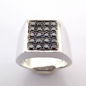 Natural Diamond 18K White Gold Ring