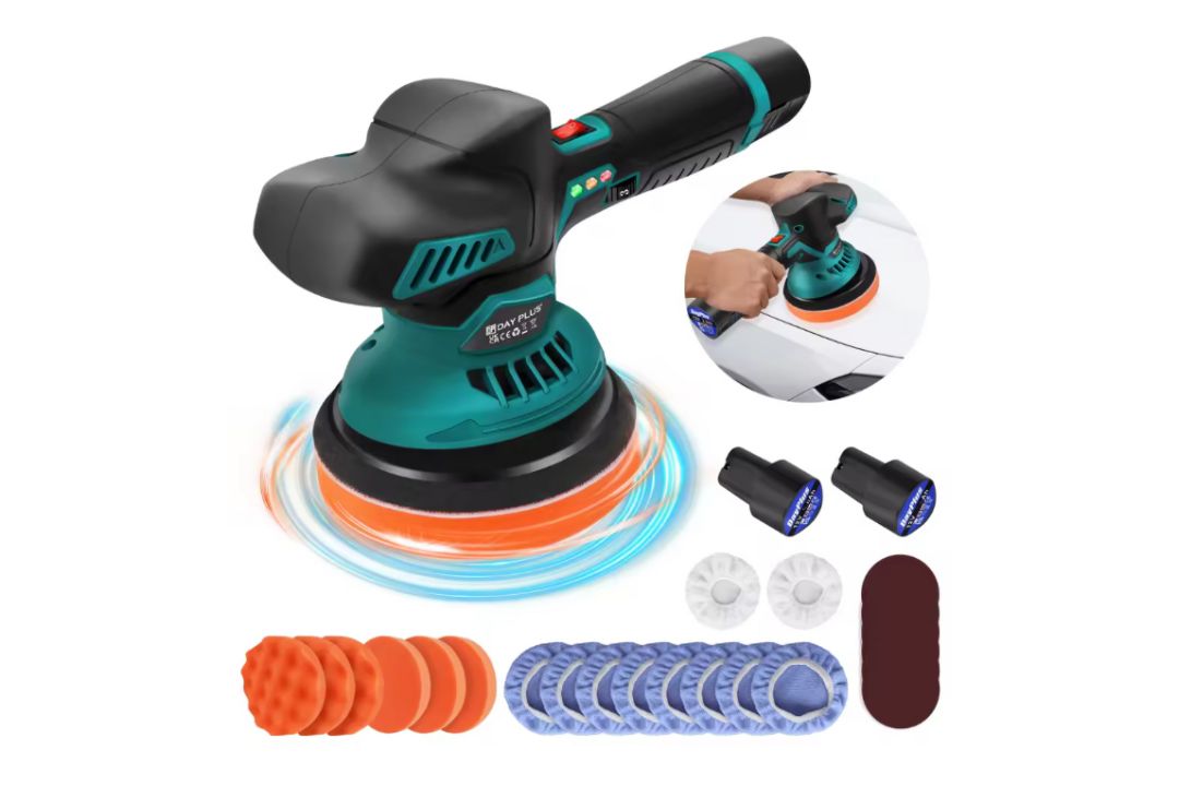 Cordless 12V Car Polisher Kit – Dual Battery, 8-Speed Buffer For Car Detailing & Scratch Repair - Image 1 of 6