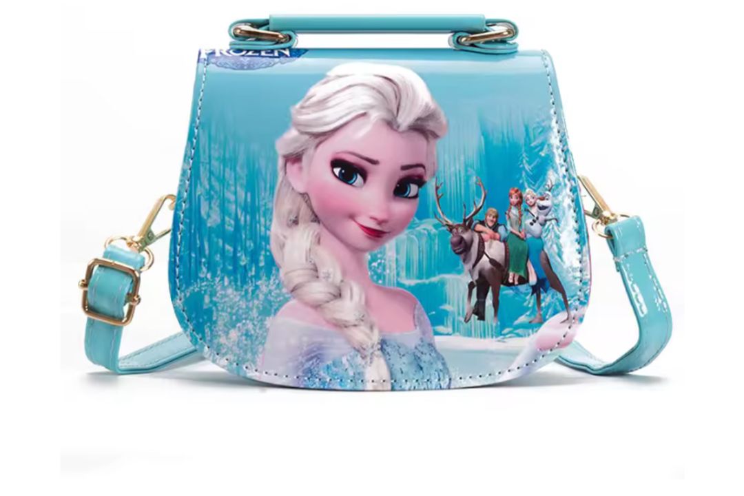 Disney Frozen Elsa Shoulder Bag Kids Crossbody Handbag Kindergarten Aqua