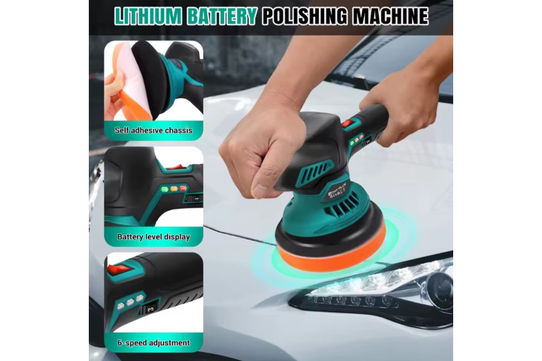 Cordless 12V Car Polisher Kit – Dual Battery, 8-Speed Buffer For Car Detailing & Scratch Repair - Image 6 of 6