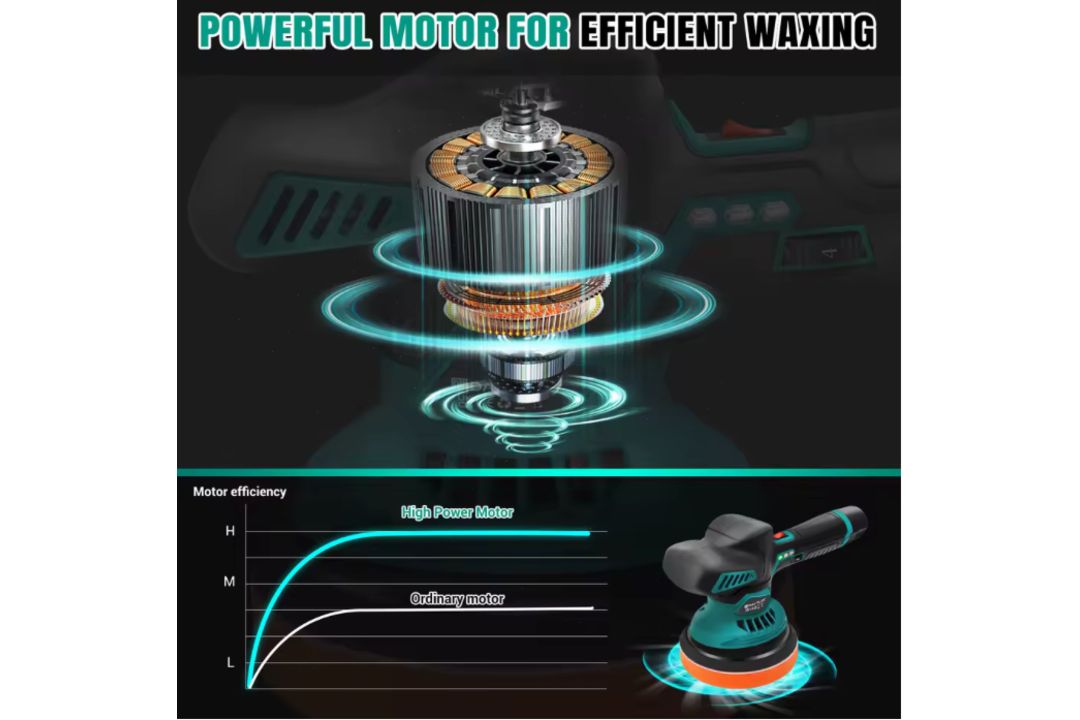 Cordless 12V Car Polisher Kit – Dual Battery, 8-Speed Buffer For Car Detailing & Scratch Repair - Image 4 of 6