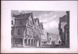 Dartmouth Castle & Harbour Devonshire Antique 193 Years-Old Steel-Engraving-5
