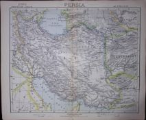 1883 Antique Coloured Letts Map Persia, Afghanistan, Arabia-30