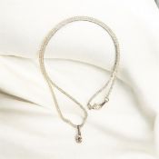 10 x White Cubic Zirconia Claw Set Shaped Pendant With Necklace RRP Â£39.00 L11a