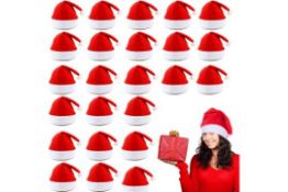 5 x 24 pack Non-Woven Cloth Santa Hats RRP Â£16.64 per pack Lb42