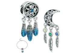 24 x 925 Sterling Silver Dangle Pendant Charms
