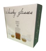 Whiskey Decanter And 4 Glasses RRP Â£34.95 ea L9c