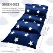 12 x Butterfly Craze Floor Pillow Case, Mattress Bed Lounger Cover, Navy, King Size RRP £29.99 L2...