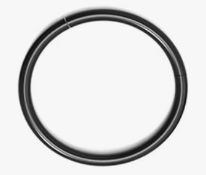 10 x Black 2 PCS - 20G(0.8mm) 7mm Hinged Snug Fit Nose Rings L14a