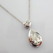 Pear Cut Lab-Grown Diamond Necklace - 3.48 Total Carat (IGI Certified)