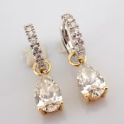 Pear Cut Lab-Grown Diamond Earring - 3.85 Total Carat (IGI Certified)