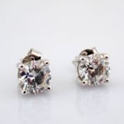 Round Cut Lab-Grown Diamond Earring - 1.89 Total Carat (MDI Certified)