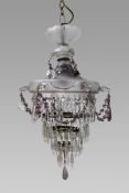 Vintage Crystal Amethyst Chandelier