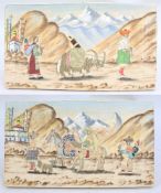 Pair of Himalayan Embroidered Panels â€“ Gangtok, 1982