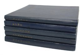 5 Volumes Les Albums des Guides Bleus, Librairie Hachette â€“ 1950s