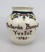 Moutarde Bocquet Mustard Pot Vase