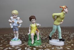 Collection of 3 Royal Worcester Day of the Week Figurines