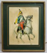 Framed Raised Cavalry Military Print