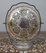 Vintage Silver-Plated Folding Cake Stand