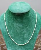Vintage Freshwater Baroque Pearl Necklace with Silver Clasp