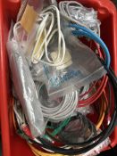 Large box of mixed cables